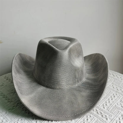 Faux Leather Western Cowboy Hats Men Women retro cowboy hats big brim cowgirl hat knight hat men chapeau ковбойская