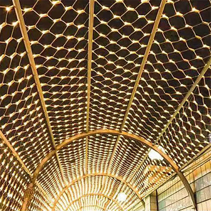 Net LED String Lights 8Modes 220V 110V EU Plug Festival Christmas Decoration Halloween New Year 2026 Wedding Party