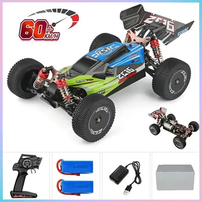 WLtoys 124016 124017 V8 75 km/h Voiture télécommandée électrique 4x4 sans balais haute vitesse tout-terrain Drift pour adultes