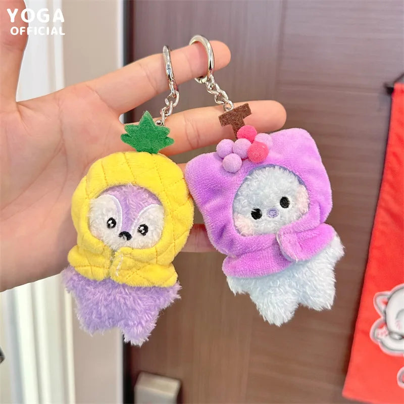 Bt21Ed Baby Fruit Series Kawaii Anime COOKY MANG Plus Keychain Cute Cartoon Plus Pendant Doll Toy Bag Accessories Girl Gift