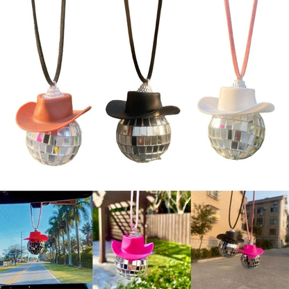 Porte-clés boule disco à suspendre au rétroviseur, accessoire de décoration pour sac ou voiture