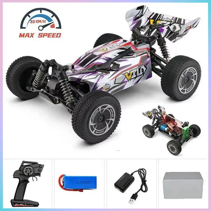 WLtoys 124016 124017 V8 75 km/h Voiture télécommandée électrique 4x4 sans balais haute vitesse tout-terrain Drift pour adultes