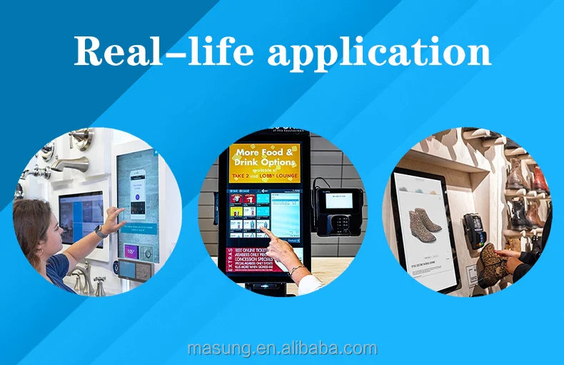 Meilleure vente MASUNG MS-S11 système de commande de kiosque en libre-Service tout en un support de sol POS kiosques de commande alimentaire paiement en libre-service