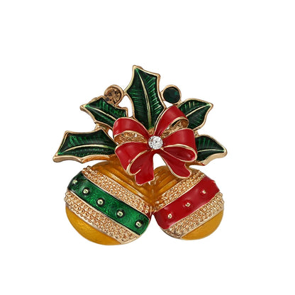 Broches de noël pour hommes et femmes, chapeau de père noël, gants, cloches, chaussettes, costume en strass, broches métalliques, Badges, cadeau du nouvel an, 2022