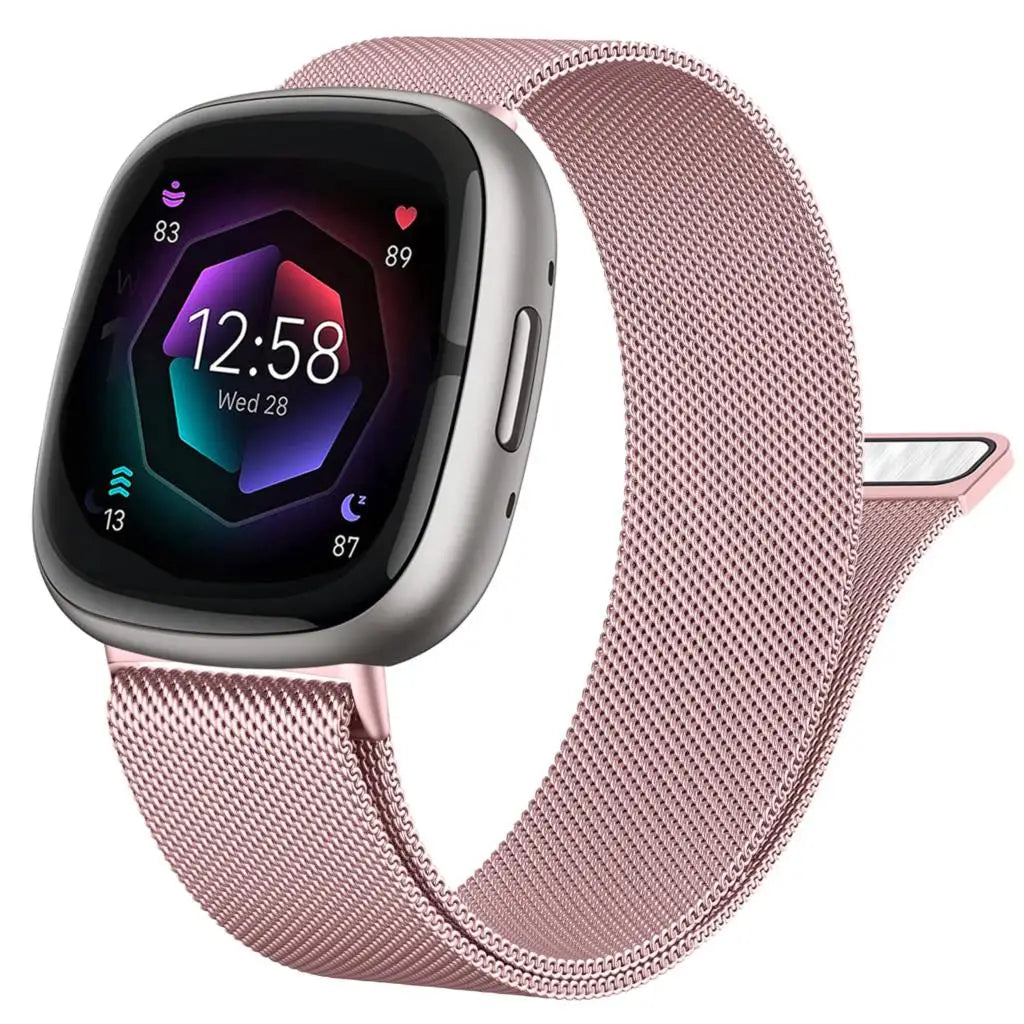 Milanese Loop strap for Fitbit versa 4 3 Band Sense/Lite Magnetic watchband correa Stainless Steel metal Bracelet Fitbit versa 2