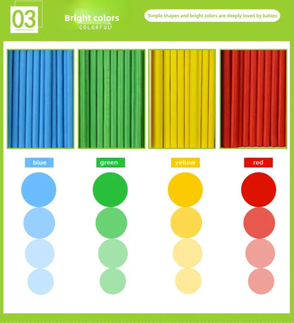 Children's math teaching aids, counting sticks, arithmetic learning box, wooden educational toys, Montessori education