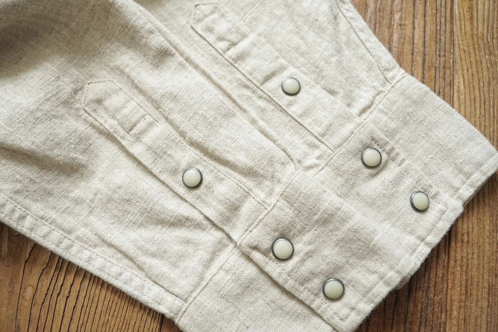 Western Sle Linen irt Men's Casual Long Sve Pure Color Loose Fit Classic Collar Button down Trendy Khaki irt