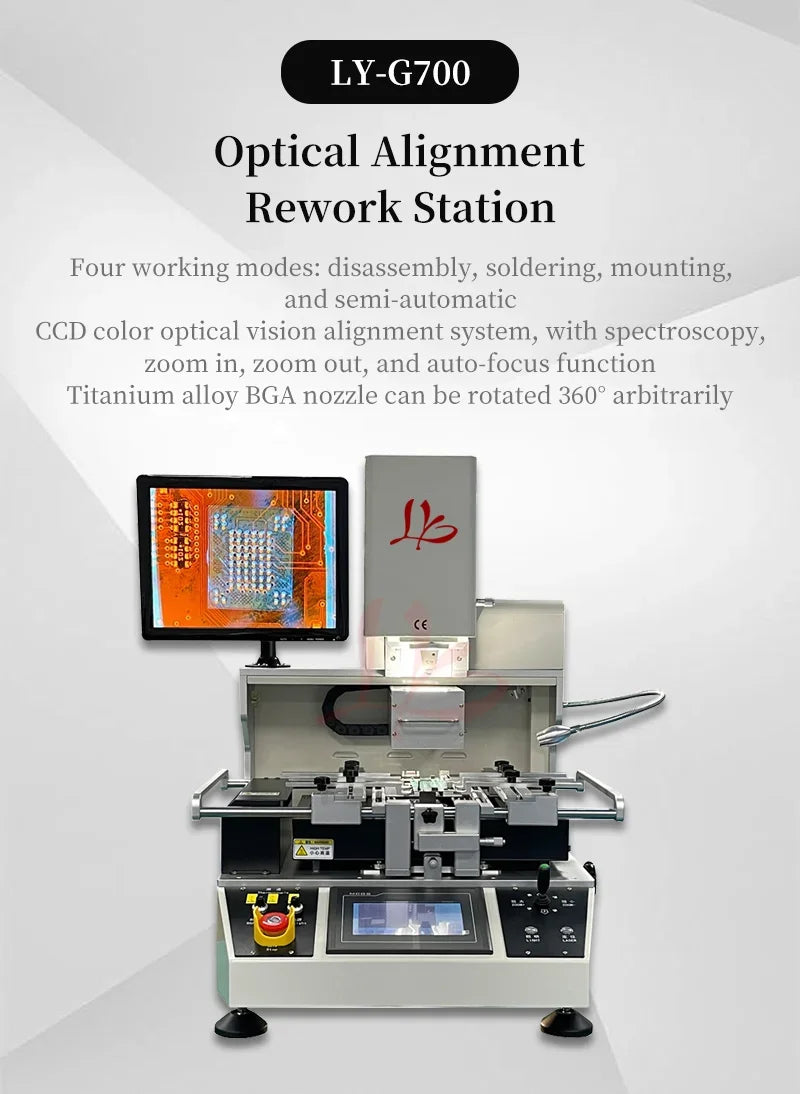 LYBGA G700 5300W Station de retouche optique BGA à air chaud haute précision pour la réparation de cartes PCB et la machine à souder