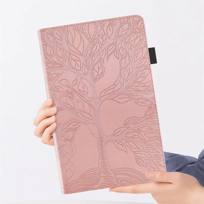 Coque for iPad Mini 7 Case 8.3" Embossed Tree PU Leather Flip Cover for Funda iPad Mini 2024 Mini 7th 6th Generation Case Cover