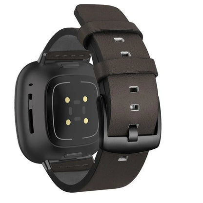 Strap For Fitbit Versa 2 Lite Leather Band SmartWatch Bracelet For Fitbit Versa3 4 Sense Correa Watchband Pin Buckle Accessories