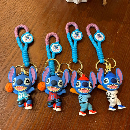 Porte-clés Stitchou Wear Sportswear Play Basketball Play Baseball Series Sac à dos Sac à main Pendentif Décoration Enfant Cadeau intéressant