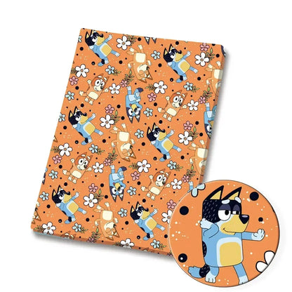 Bluey Fabric 140x50CM Cartoon Cotton Fabric Patchwork Tissue Kid Home Textile Sewing Doll Dress Curtain Polyester Cotton Fabrics