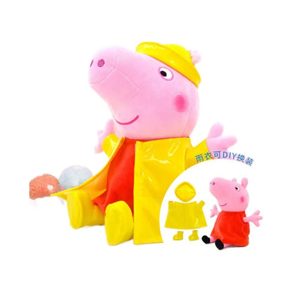 Genuine Peppa Pig Jumping Into Mud Pits George Peppa Cute Cartoon Plush Toy Doll Pillow Ornament Children's Birthday Gift Toy
