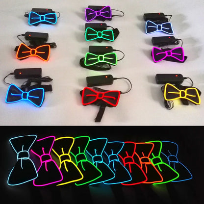 Newest LED Luminous Bow Tie For Man Christmas Wedding Light Bow Tie Festival Party Supplies Fluorescent Party Props