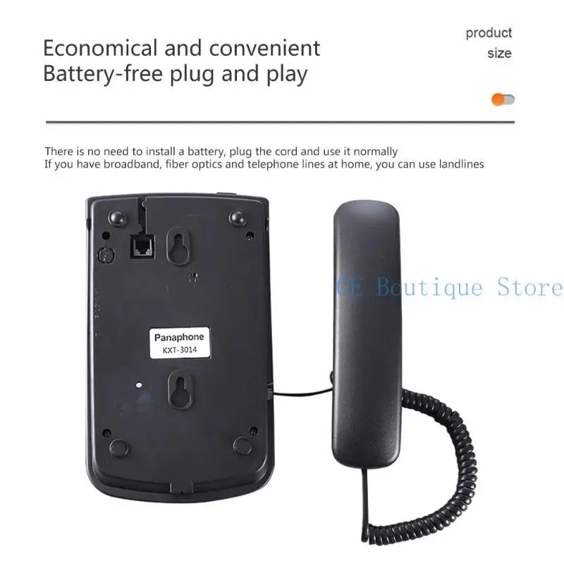 Téléphones fixes 652F Téléphone fixe pour bureau, maison, salle de bain, téléphone d'urgence