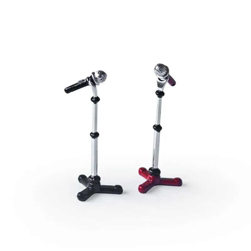 1 piece of creative simulation miniature short microphone, dollhouse accessory, miniature model toy