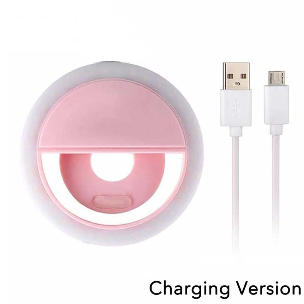 Lampe Led Portable avec chargeur USB pour objectif de téléphone, anneau lumineux pour Selfie, diffusion en direct, vidéo, lumière de remplissage pour tous les smartphones
