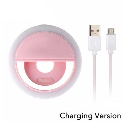 Lampe Led Portable avec chargeur USB pour objectif de téléphone, anneau lumineux pour Selfie, diffusion en direct, vidéo, lumière de remplissage pour tous les smartphones