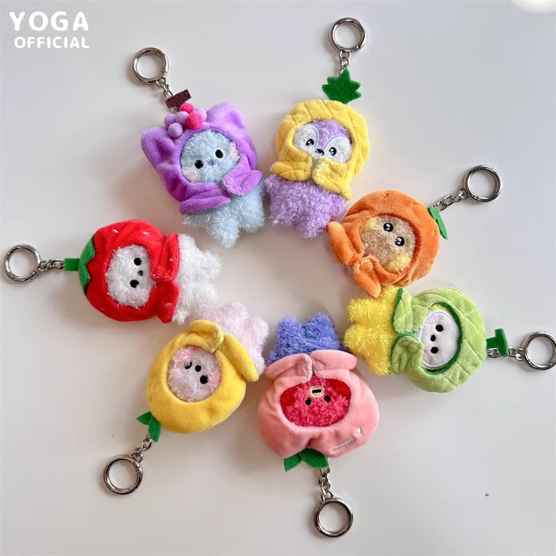Bt21Ed Baby Fruit Series Kawaii Anime COOKY MANG Plus Keychain Cute Cartoon Plus Pendant Doll Toy Bag Accessories Girl Gift