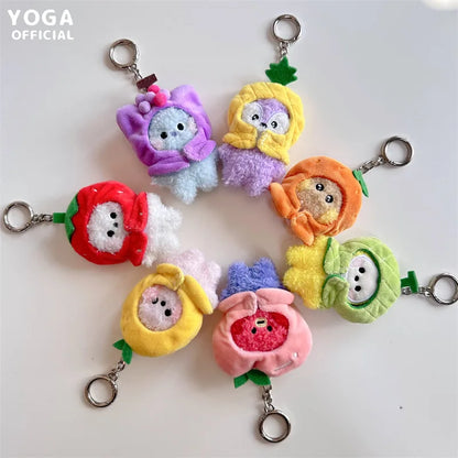 Bt21Ed Baby Fruit Series Kawaii Anime COOKY MANG Plus Keychain Cute Cartoon Plus Pendant Doll Toy Bag Accessories Girl Gift