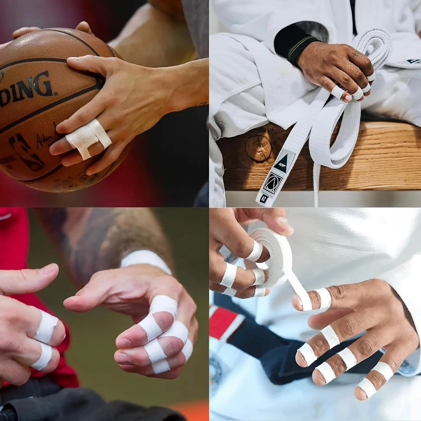 1/5/10 pièces bande de doigt 0.6 pouces bande athlétique pour doigts pieds sueur volley-ball bande de doigt pour Sports de plein air escalade Football