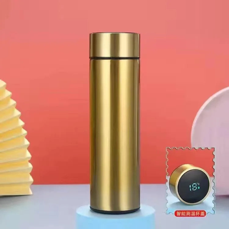 Stainless Steel Thermal Bottle with Digital Thermometer 500ml Led Digital Temperature Display Thermos Intelligent Water Bottle