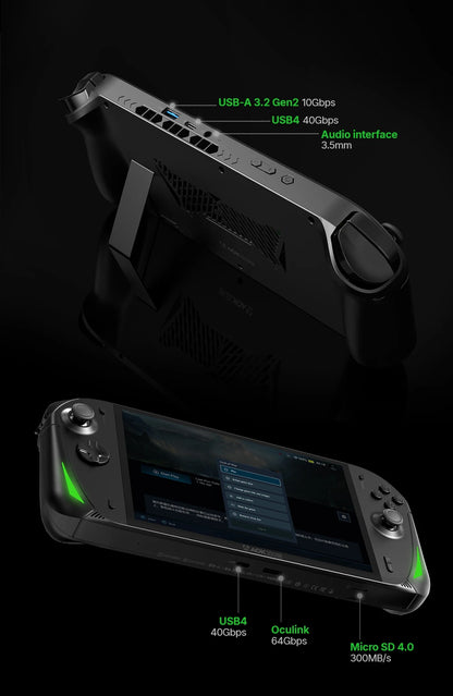 AOKZOE A1X AMD AI 9 HX 370 PC Game Console 8 Inch Native Landscape Screen Windows Handheld Laptops VRR 72.7Wh For Steam 3A Game