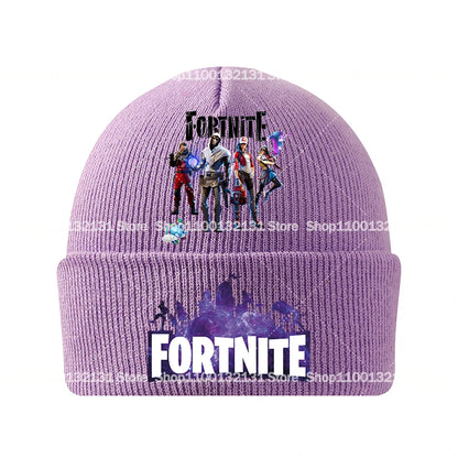Fortnites Knitted Hats Cartoon Game Fortress Night Children Headgear Autumn Winter Woolen Caps Anime Hat Kids Birthday Gift New