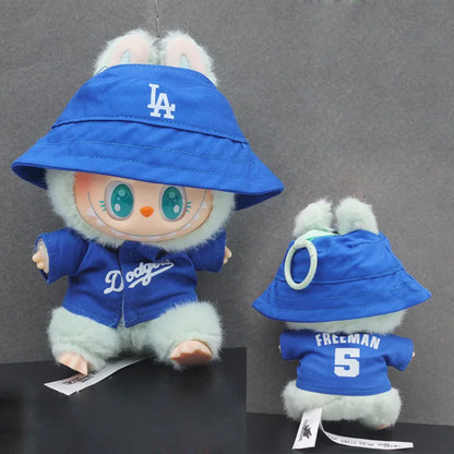 For 15/17cm Labubu Baseball Set Fashion Clothing Cute Doll Clothes Labubu V1 V2 V3 Sitting Party Diy toy Accessories girl Gift