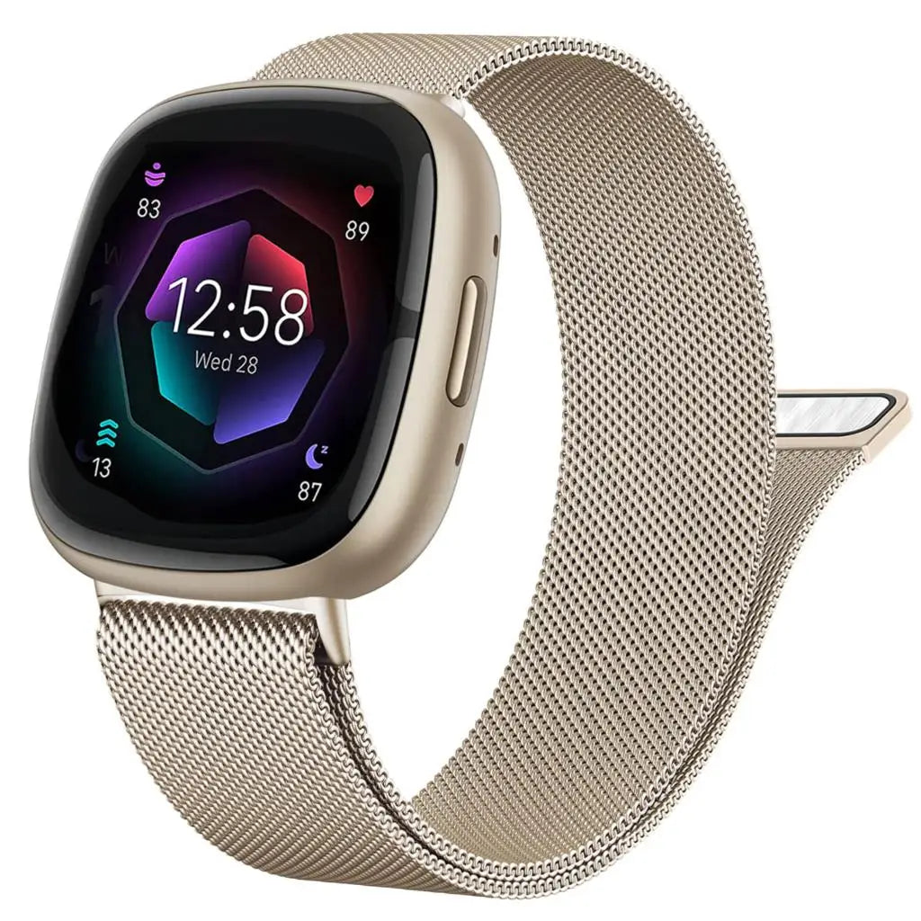 Milanese Loop strap for Fitbit versa 4 3 Band Sense/Lite Magnetic watchband correa Stainless Steel metal Bracelet Fitbit versa 2