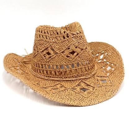 Chapeau de cowboy pour femme, casquette de cow-girl , accessoires pour les vacances, chapeau de paille