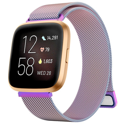 Metal Magnetic Loop Strap For Fitbit Versa 1/Versa 2/versa 3/Versa 4 Band Bracelet Wristband For Fitbit Versa Lite/Sense 2 Belt