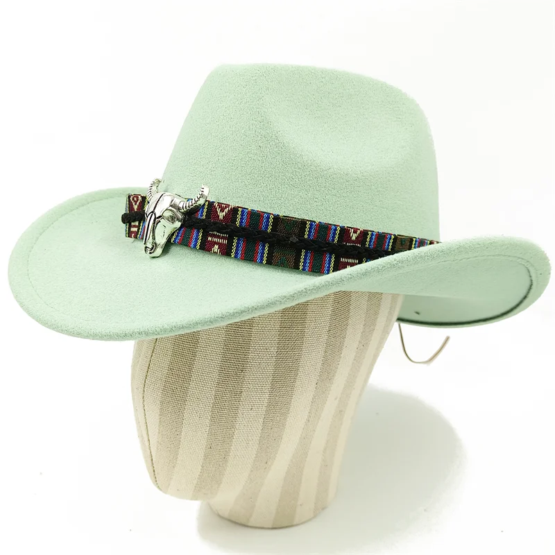 Cowboy hat various accessories cowboy hat monochrome felt hat men and women outdoor hat rider hat шляпа женская