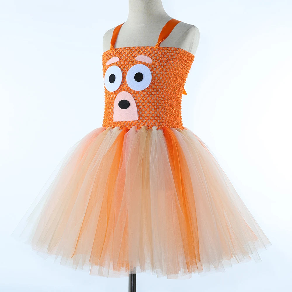 Costume pour filles, robe tutu de chien de berger de dessin animé,  costumes de chiot de chien d'animal pour enfants, déguisement de fête d'Halloween pour tout-petits