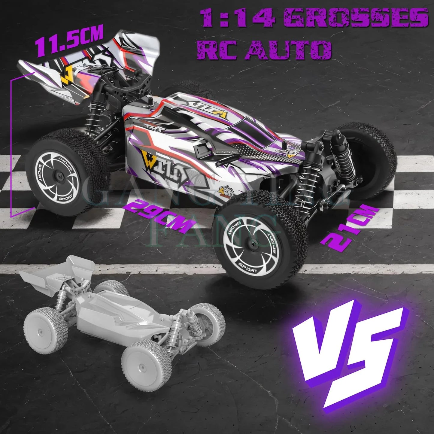 WLtoys 124016 124017 V8 75 km/h Voiture télécommandée électrique 4x4 sans balais haute vitesse tout-terrain Drift pour adultes