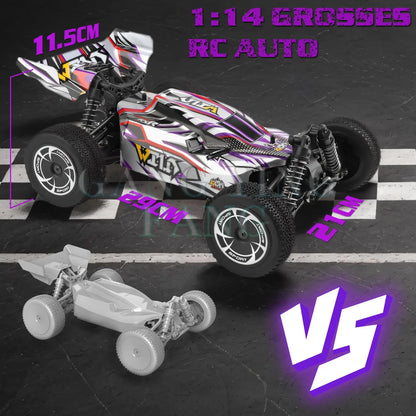 WLtoys 124016 124017 V8 75 km/h Voiture télécommandée électrique 4x4 sans balais haute vitesse tout-terrain Drift pour adultes