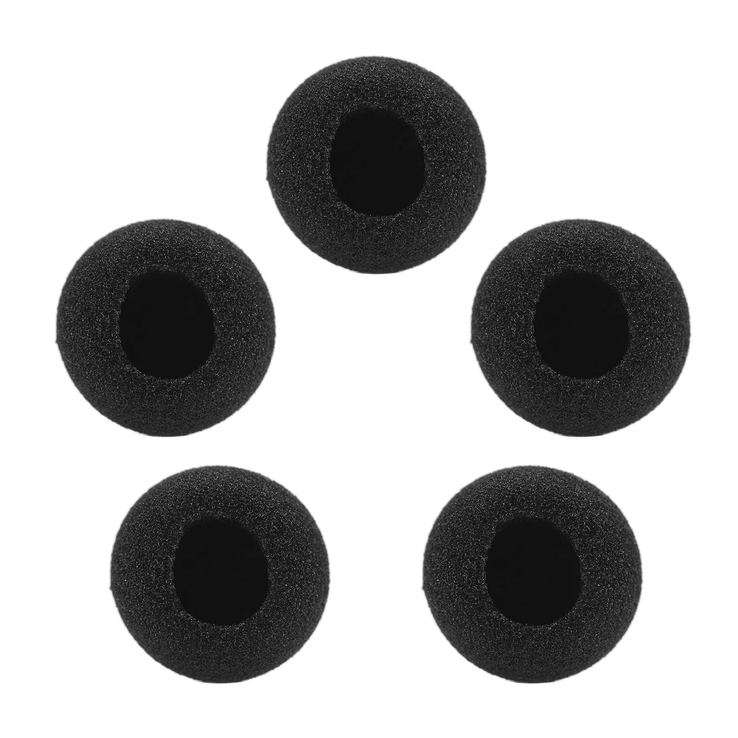 Mini bonnettes anti-vent pour microphone, protections en mousse pour micro-casque, noir, lot de 5 pièces