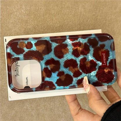 Coque souple à imprimé léopard pour iPhone 17, 15, 14, 13, 12, 11, XS, X, XR, 7, 8 Plus