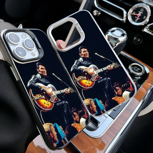 Epc Super Cool E-Elvis Presley Phone Case IMD Phone Case For IPhone 16 15 14 13 12 11 Pro Max Plus Color Silver Cover