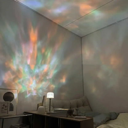 High Footed LED Atmosphere Desk Lamp Water Ripple Touch/Remote Control Projection Night Light Non-slip Bottom Romantic