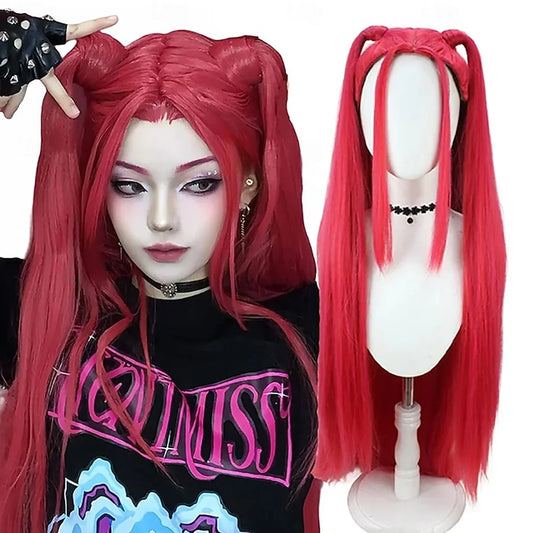 2025 Halloween cheveux synthétiques chasseurs de démons Costume Mira perruque Cosplay perruque Anime perruques cheveux longs