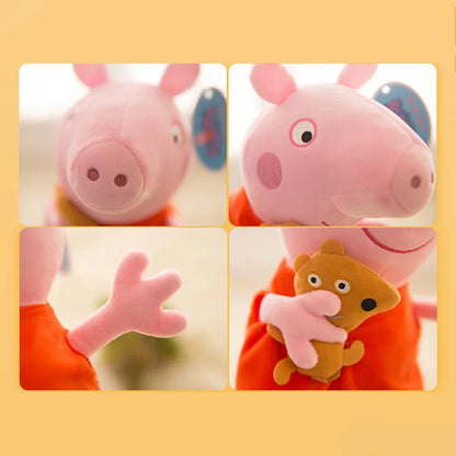 30CM Peppa Pig Toys Kawaii Piggy George Piggy Daddy Piggy Mummy Cartoon Dolls Children's Room Decoration Cushions Pillows Gifts