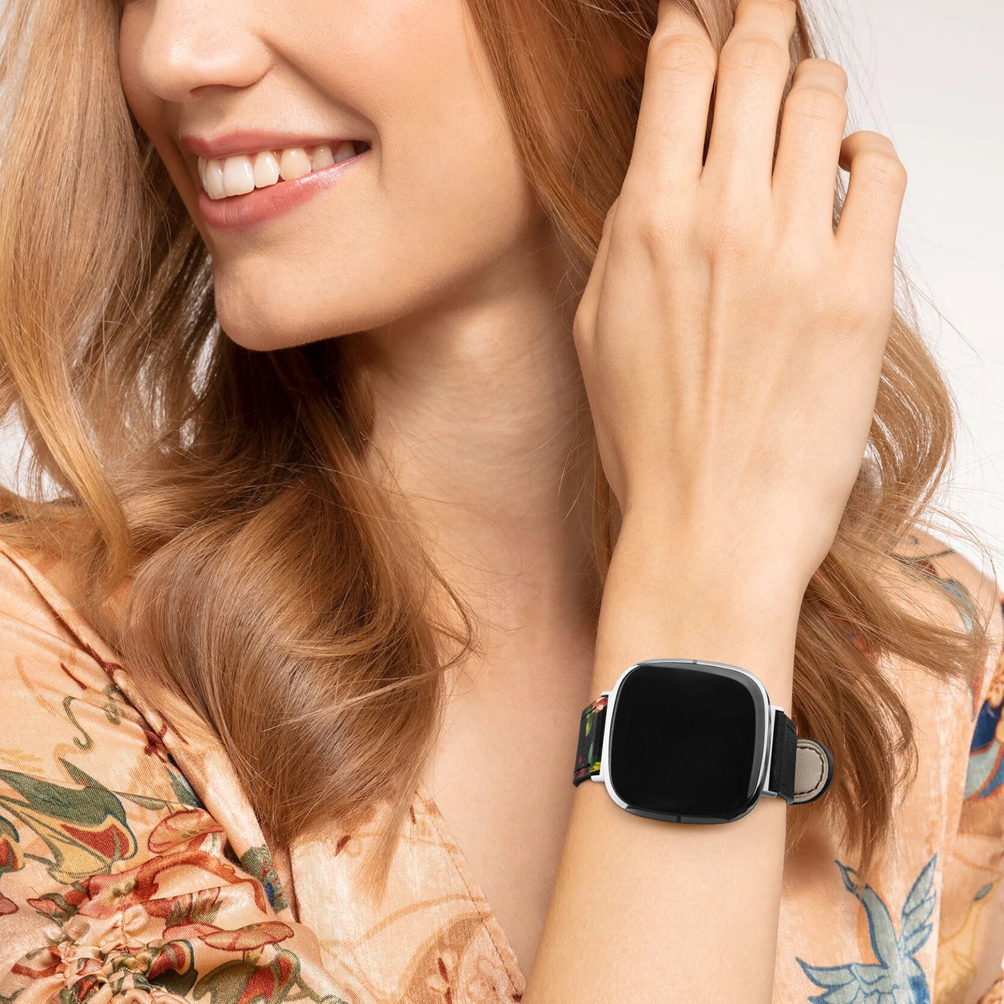 Genuine Leather Band For Fitbit Versa 3/Versa 4 Strap Bracelet For Fitbit Sense/Sense 2 Watch Band Adjustable Wristband