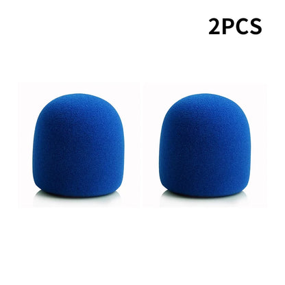 Housse de protection pour microphone sans fil, colorée, coupe-vent, anti-salive, lavable, en mousse éponge, pour la plupart des microphones (3,5 x 7 cm)