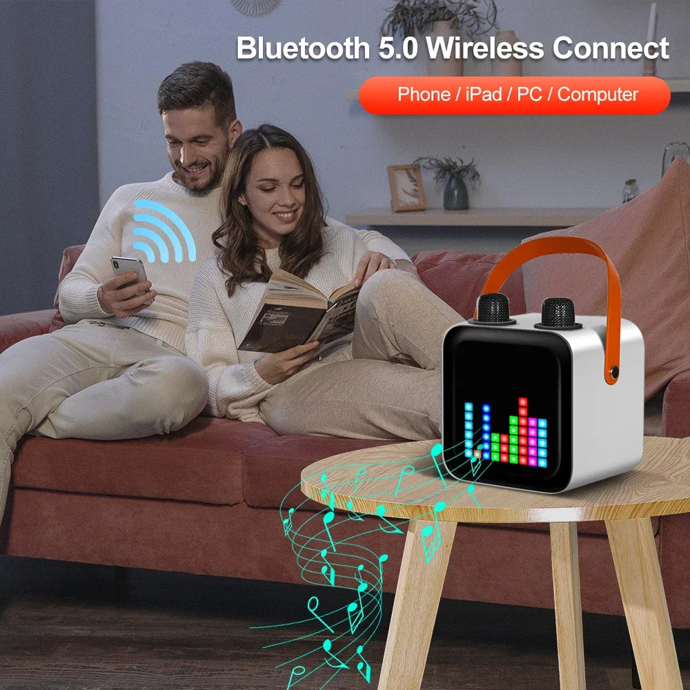 Best-Selling Karaoke Speaker Machine with Two Wireless Microphones & LED Screen，Minimum Order Quantity 2 Pieces