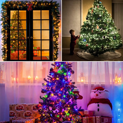 Energy Saving LED Outdoor Garden String Lights 10M 20M 30M 50M 100M Solar/EU/US Plug Charging LED Christmas Lawn Luminous Lamp