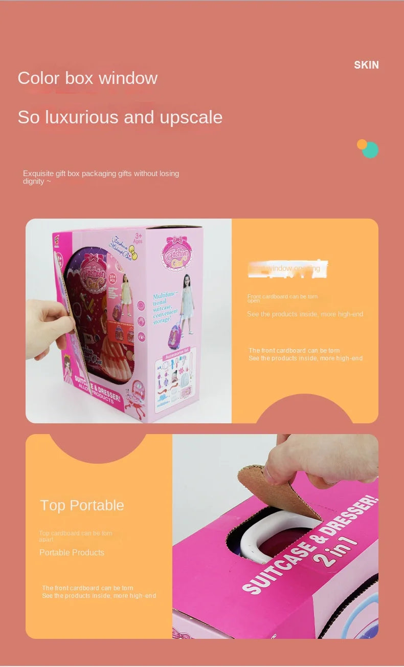 Play House Set Children's Dressing Table Toys For Girls From 6 to 10 Years Makeup Set For Girl Children's Nove Toy Birthday Gift