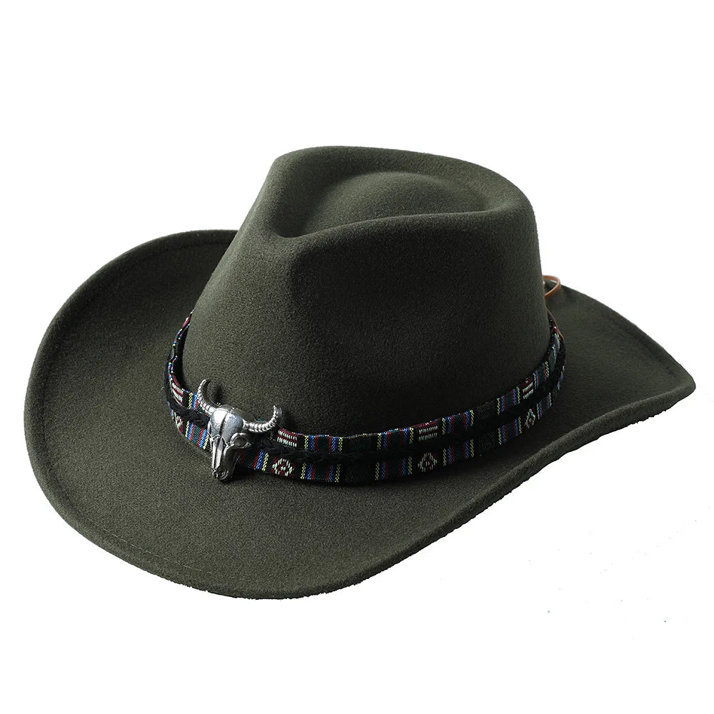 Cowboy hat various accessories cowboy hat monochrome felt hat men and women outdoor hat rider hat шляпа женская