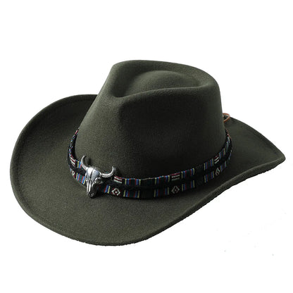 Cowboy hat various accessories cowboy hat monochrome felt hat men and women outdoor hat rider hat шляпа женская