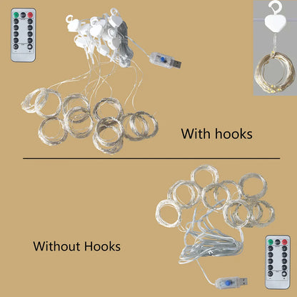 Guirlande lumineuse rideau féerique LED USB, pour nouvel an, fête de noël, mariage, anniversaire, chambre à coucher, Ramadan, pâques, décoration de la maison